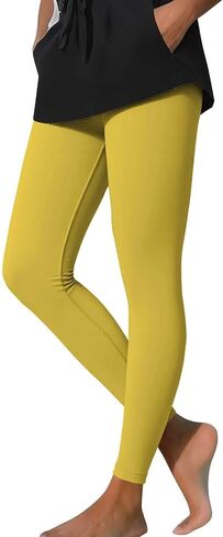 High Waisted Leggings for Women Tummy Control Butt Lifting Yoga Pants Soft Stretchy Workout Non See Through Leggings in Saudi Arabia
