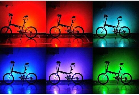 TEAMWILL USB Rechargeable Bright LED Bicycle Bike Frame Light Strip Waterproof Multicolor in Saudi Arabia
