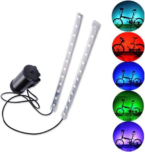 TEAMWILL USB Rechargeable Bright LED Bicycle Bike Frame Light Strip Waterproof Multicolor in Saudi Arabia