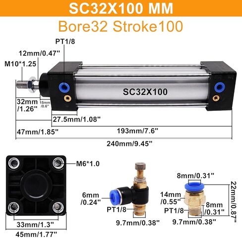 الأسطوانة الهوائية SC 40 × 25 أسطوانة الهواء الهوائية التجوي in Saudi Arabia