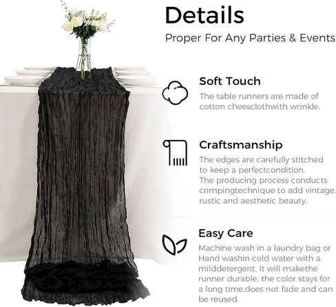 10pcs Sage Green CheeseCloth Table Runner 10ft Boho Gaauze Fabric Cheese Cloth Table Breath مع 10 مناديل من المناديل العداءة لزفاف حفل زفاف رومانسي حفل زفاف حفل زفاف. in Saudi Arabia