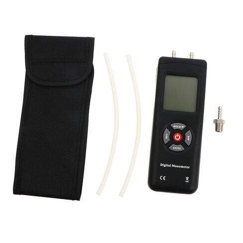 Homoyoyo Dual Input Manometer Differential Pressure Gauge Pressure Manometer Reading Large Backlit Screen Auto Shutdown in Kuwait