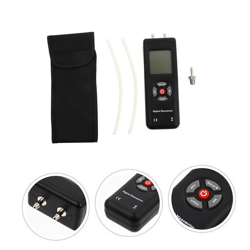 Homoyoyo Dual Input Manometer Differential Pressure Gauge Pressure Manometer Reading Large Backlit Screen Auto Shutdown in Kuwait