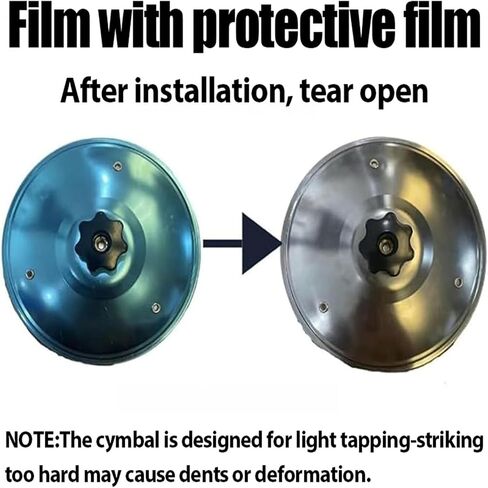 Cy Cymbal ، Mini Mini Crash Cymbal for Car Vent ، وجعل قيادتك أكثر متعة ، ومناسبة لجميع أنواع المركبات (الفضة) in Kuwait