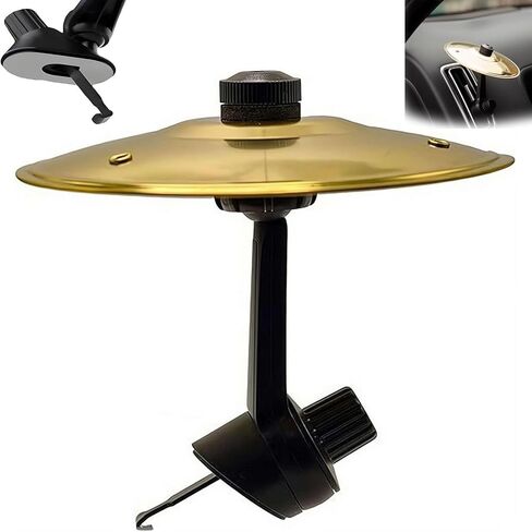 Cy Cymbal ، Mini Mini Crash Cymbal for Car Vent ، وجعل قيادتك أكثر متعة ، ومناسبة لجميع أنواع المركبات (الفضة) in Saudi Arabia