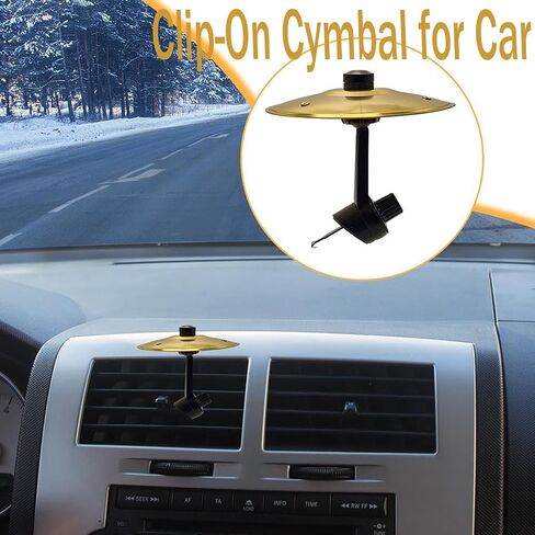 Cy Cymbal ، Mini Mini Crash Cymbal for Car Vent ، وجعل قيادتك أكثر متعة ، ومناسبة لجميع أنواع المركبات (الفضة) in Saudi Arabia