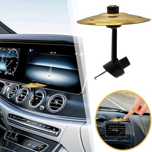 Cy Cymbal ، Mini Mini Crash Cymbal for Car Vent ، وجعل قيادتك أكثر متعة ، ومناسبة لجميع أنواع المركبات (الفضة) in Saudi Arabia