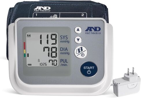 A&D Medical Multi-User Blood Pressure Monitor for Home Use UA-767FAC – Wide Range Cuff (8.6-16.5" / 22-42cm), Easy to Use, Adult Upper Arm, 60 Readings Per User (4 Users), AC Adapter, FSA/HSA Eligible in Saudi Arabia