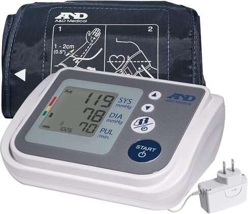 A&D Medical Multi-User Blood Pressure Monitor for Home Use UA-767FAC – Wide Range Cuff (8.6-16.5" / 22-42cm), Easy to Use, Adult Upper Arm, 60 Readings Per User (4 Users), AC Adapter, FSA/HSA Eligible in Saudi Arabia