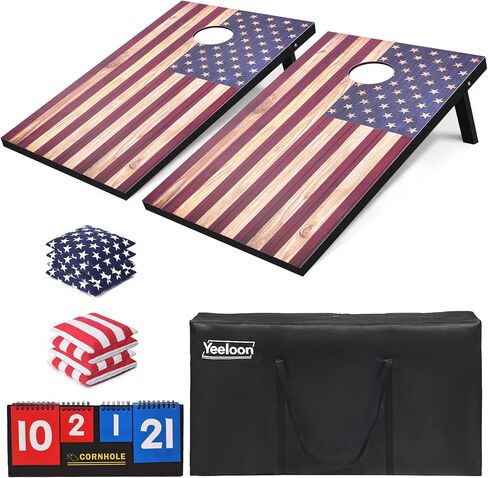 مجموعة Cornhole ، لوحات تنظيم/خلفي لوحات الذرة مع 8 أكياس فول وحالة حمل ، 4x2/3x2 حفرة الذرة في الهواء الطلق لوحة Troam للبالغين خارج الأنشطة in Saudi Arabia