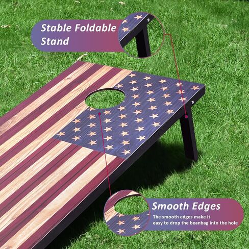 مجموعة Cornhole ، لوحات تنظيم/خلفي لوحات الذرة مع 8 أكياس فول وحالة حمل ، 4x2/3x2 حفرة الذرة في الهواء الطلق لوحة Troam للبالغين خارج الأنشطة in Saudi Arabia
