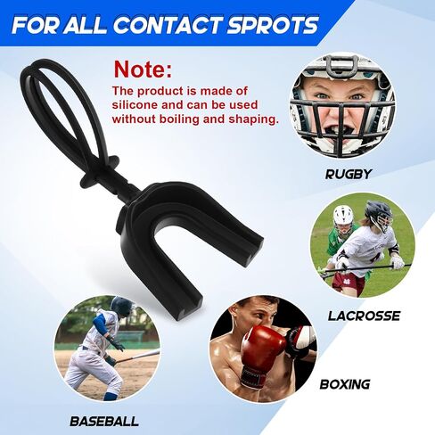 Dunzy 10 Pcs Strapped Mouth Guard Football Sports Mouthguard with Removable Strap Adult Youth Kids Football Mouthpiece Mouth Protector for Boxing Wrestling Basketball Lacrosse Hockey Taekwondo in Saudi Arabia