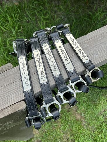 Leaders Leather Halter for Horses with Customized Engraved Name Plate Option Halter for Horse Black/Silver in Saudi Arabia