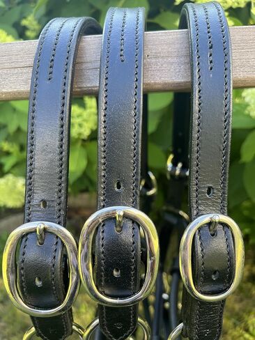 Leaders Leather Halter for Horses with Customized Engraved Name Plate Option Halter for Horse Black/Silver in Saudi Arabia