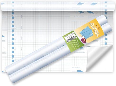 Yeplan Clear Contact Paper Roll,17.5 in x 5 ft,Self Adhesive Book Cover Paper Clear Protector for Crafts Paperback Textbook Hard Covers Documents in Saudi Arabia