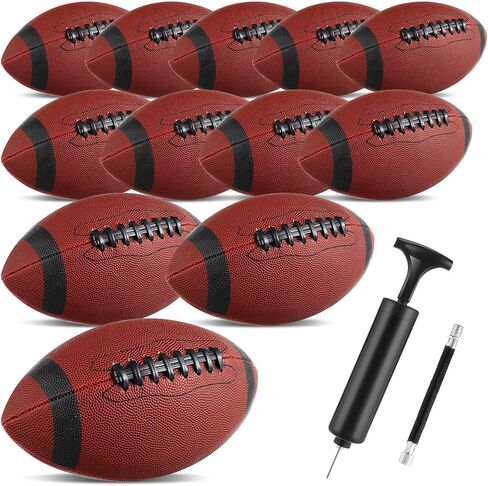 Jerify 12 PCS SIZE 9 COMPONET LEATHERS SIZE SIZE FOURBOOK BALK FOOT BALL مع مضخة كلية في الهواء الطلق في الهواء الطلق كلية المدرسة الثانوية لتدريب اللعب الترفيهي in Saudi Arabia