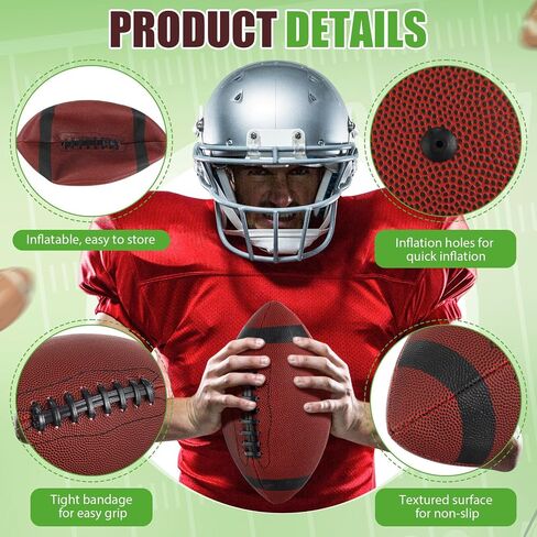 Jerify 12 PCS SIZE 9 COMPONET LEATHERS SIZE SIZE FOURBOOK BALK FOOT BALL مع مضخة كلية في الهواء الطلق في الهواء الطلق كلية المدرسة الثانوية لتدريب اللعب الترفيهي in Saudi Arabia