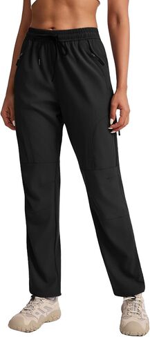 Womens Hiking Pants Quick Dry Water Resistant Lightweight Travel Golf Cargo Safari Pants Zipper Pockets in Saudi Arabia