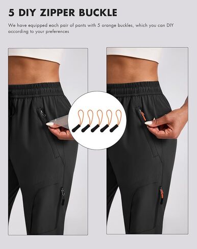 Womens Hiking Pants Quick Dry Water Resistant Lightweight Travel Golf Cargo Safari Pants Zipper Pockets in Saudi Arabia