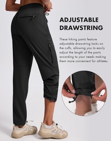 Womens Hiking Pants Quick Dry Water Resistant Lightweight Travel Golf Cargo Safari Pants Zipper Pockets in Saudi Arabia