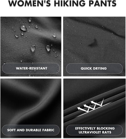 Womens Hiking Pants Quick Dry Water Resistant Lightweight Travel Golf Cargo Safari Pants Zipper Pockets in Saudi Arabia
