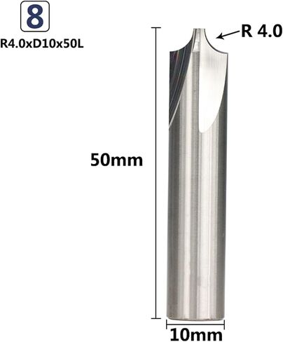 Radius Corner Rounding R0.5-R5.0 Carbide End Radius Bit for Machining 1Pcs (Size : R3xD8x50L) in Kuwait