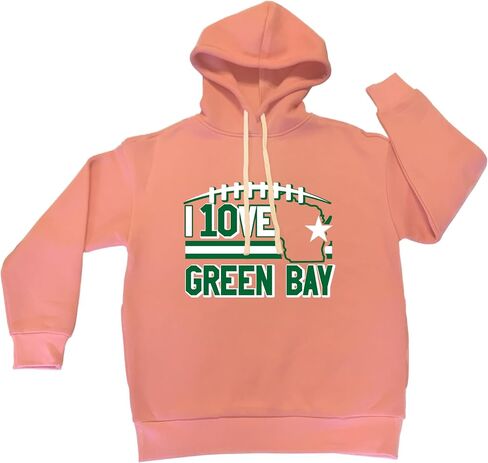 Go All Out I Love Green Bay Wisconsin Outline Mens Women Youth Sweatshirt Hoodie in Saudi Arabia