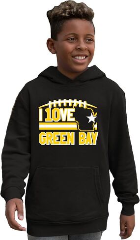 Go All Out I Love Green Bay Wisconsin Outline Mens Women Youth Sweatshirt Hoodie in Saudi Arabia