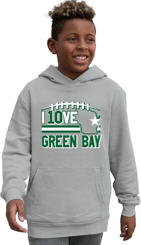 Go All Out I Love Green Bay Wisconsin Outline Mens Women Youth Sweatshirt Hoodie in Saudi Arabia