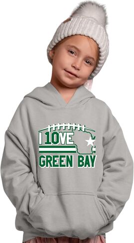 Go All Out I Love Green Bay Wisconsin Outline Mens Women Youth Sweatshirt Hoodie in Saudi Arabia