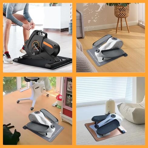 Non-Slip Workout Mat for Under Desk Ellipticals, Ellipse Leg Exerciser Machine Mat, 3mm Thick Exercise Equipment Mats, Improves Machine Stability & Protects The Floor, 23.62 x 16.92 Inches in Saudi Arabia