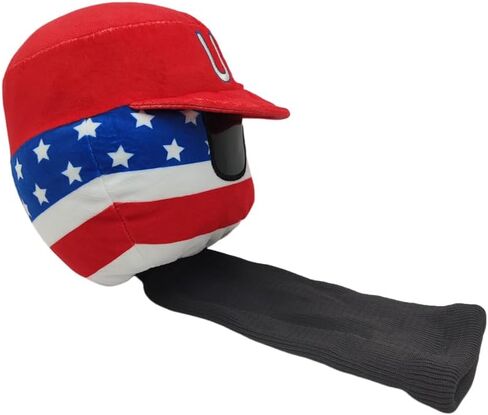 USA Golf Driver Head Cover Soft Plush Cute Cartoon American Ball with Cool Sunglasses Stylish Looking Thick Padding Protechtion Fit Regular 460cc Size Club Headcover in Saudi Arabia