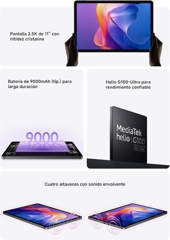 Xiaomi Redmi Pad 2 Only WiFi (No Calls or Text) 11" 2.5K Octa Core 4 Speakers Global ROM 9000mAh Bluetooth 5.3 8MP Model 25040RP0AL (Graphite Gray, 128GB + 4GB) in Saudi Arabia