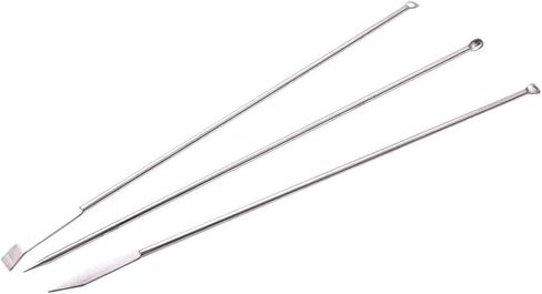 3*1/set 220mm Stainless Steel Medicated Small Rubbing Spoon Laboratory Use (3 sets) in Saudi Arabia