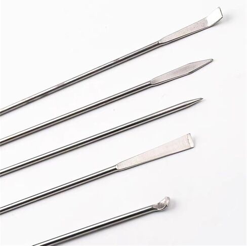 3*1/set 220mm Stainless Steel Medicated Small Rubbing Spoon Laboratory Use (3 sets) in Saudi Arabia
