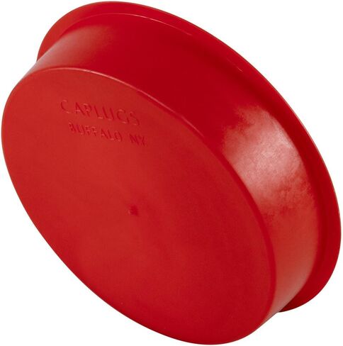 Caplugs 99394335 Plastic Tapered Cap and Plug. T-501, PE-LD, Cap OD 3.245" Plug ID 3.457", Red (Pack of 10) in Kuwait