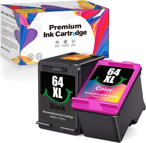60XL Ink Cartridges for HP Printers (2 Black) for HP 60 Black Ink Cartridge for HP 60XL Works with PhotoSmart D110 C4780 C4680 C4795 Deskjet D2680 F2430 F4210 Envy 100 110 111 120 Series | CC641WN in Saudi Arabia