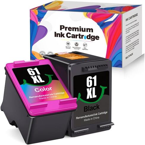 60XL Ink Cartridges for HP Printers (2 Black) for HP 60 Black Ink Cartridge for HP 60XL Works with PhotoSmart D110 C4780 C4680 C4795 Deskjet D2680 F2430 F4210 Envy 100 110 111 120 Series | CC641WN in Saudi Arabia