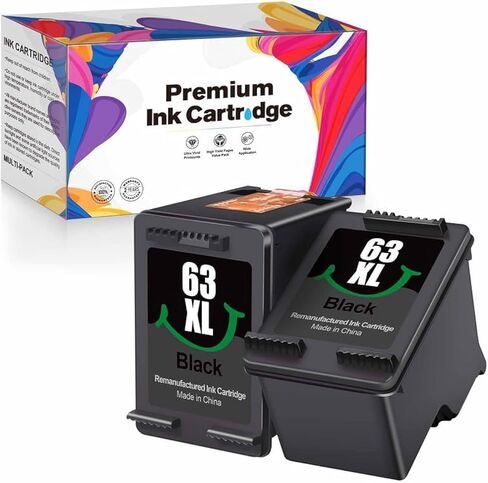 60XL Ink Cartridges for HP Printers (2 Black) for HP 60 Black Ink Cartridge for HP 60XL Works with PhotoSmart D110 C4780 C4680 C4795 Deskjet D2680 F2430 F4210 Envy 100 110 111 120 Series | CC641WN in Saudi Arabia