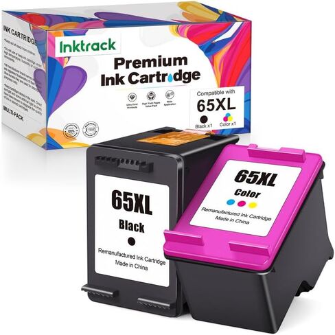 60XL Ink Cartridges for HP Printers (2 Black) for HP 60 Black Ink Cartridge for HP 60XL Works with PhotoSmart D110 C4780 C4680 C4795 Deskjet D2680 F2430 F4210 Envy 100 110 111 120 Series | CC641WN in Saudi Arabia