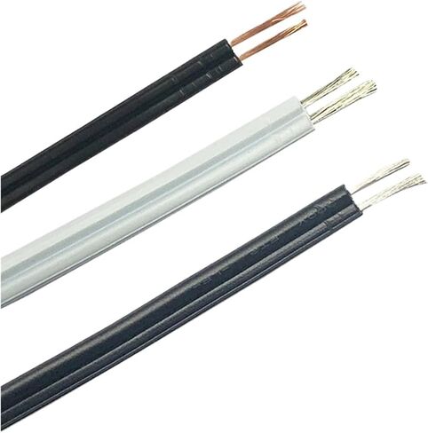 CAARLA UL (PVC) Wire and Cable 10 Meters/lot Double Parallel Cable SPT-1 20AWG Parallel Line Power Wire 0.5 Square 2pin Black Electrical Wire in Saudi Arabia