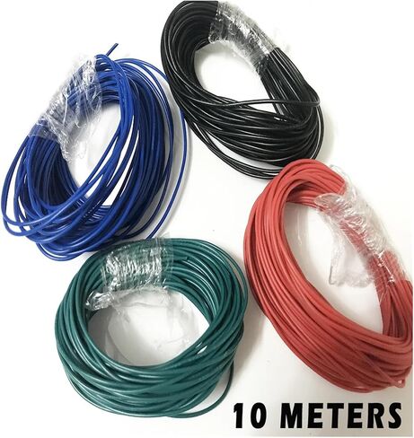 UL (PVC) Wire and Cable Extension Cable 16AWG 2.4mm PVC Tinned Copper Stranded Wire Cord 5m 10m 300V Wire UL1007 Electronic Wire(Green,5 Meters) in Saudi Arabia