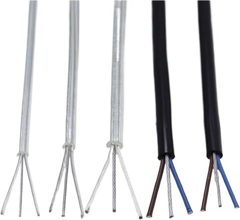 UL (PVC) السلك والكابل 18 AWG 22AWG الثريا كابل 2 سلك مستدير الأساس مع حبل الأسلاك داخل ملحقات الإضاءة سلك الطاقة (5 M_2 CORE 0.3 مم 2) in Saudi Arabia