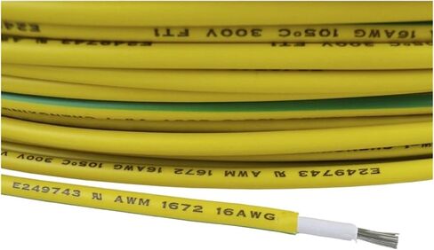 UL (PVC) Wire and Cable 5/10meters UL1015 AWM 16AWG Wire OD 3.1mm PVC Tinned Copper Stranded Cable Cord 600V Power Electronic Line(Yellow,10 Meters) in Saudi Arabia