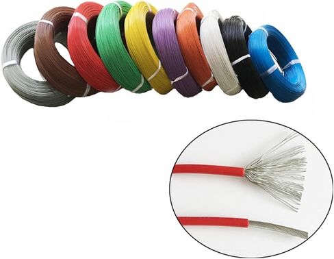 UL (PVC) الأسلاك والكابل UL1430 24AWG OD 1.4 ملم سلك الإلكترون خط درجة حرارة عالية 300V 105 درجة أمريكس سلك النحاس المعزول (أحمر ، 30 متر) in Saudi Arabia