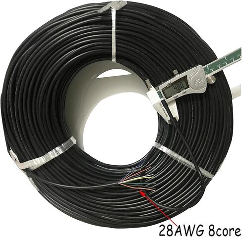 CAARLA UL (PVC) Wire and Cable 28 AWG 6 7 8 9 10 Core Cable for U+S+B Mouse Keyboard Data 10meters DIY PVC Cable Soft Sheath Line Control Cable Signal Wire(28AWG 9core) in Saudi Arabia