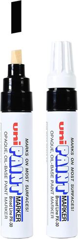 Uni-Ball Uni Paint PX-30 Oil-Based Paint Markers, Broad Line (8mm), Gold, 2 Count in Saudi Arabia