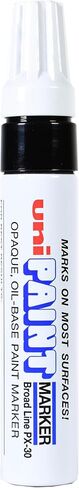 Uni-Ball Uni Paint PX-30 Oil-Based Paint Markers, Broad Line (8mm), Gold, 2 Count in Saudi Arabia