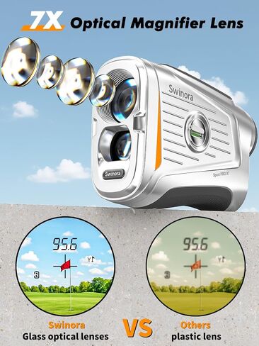 Magnetic Golf Rangefinder with Slope – 7X Magnification, 1200Y Laser Range Finder Golf for All Levels, Fast Flag Lock Vibration, Rechargeable, Waterproof Golf Accessories for Men and Women in Kuwait
