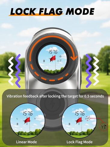 Magnetic Golf Rangefinder with Slope – 7X Magnification, 1200Y Laser Range Finder Golf for All Levels, Fast Flag Lock Vibration, Rechargeable, Waterproof Golf Accessories for Men and Women in Kuwait